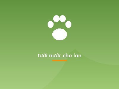 tưới nước cho lan