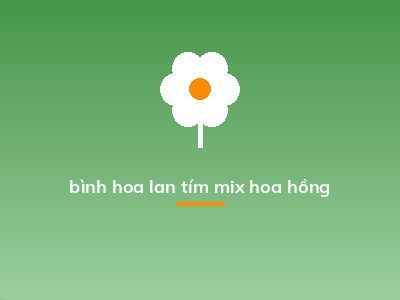 bình hoa lan tím mix hoa hồng